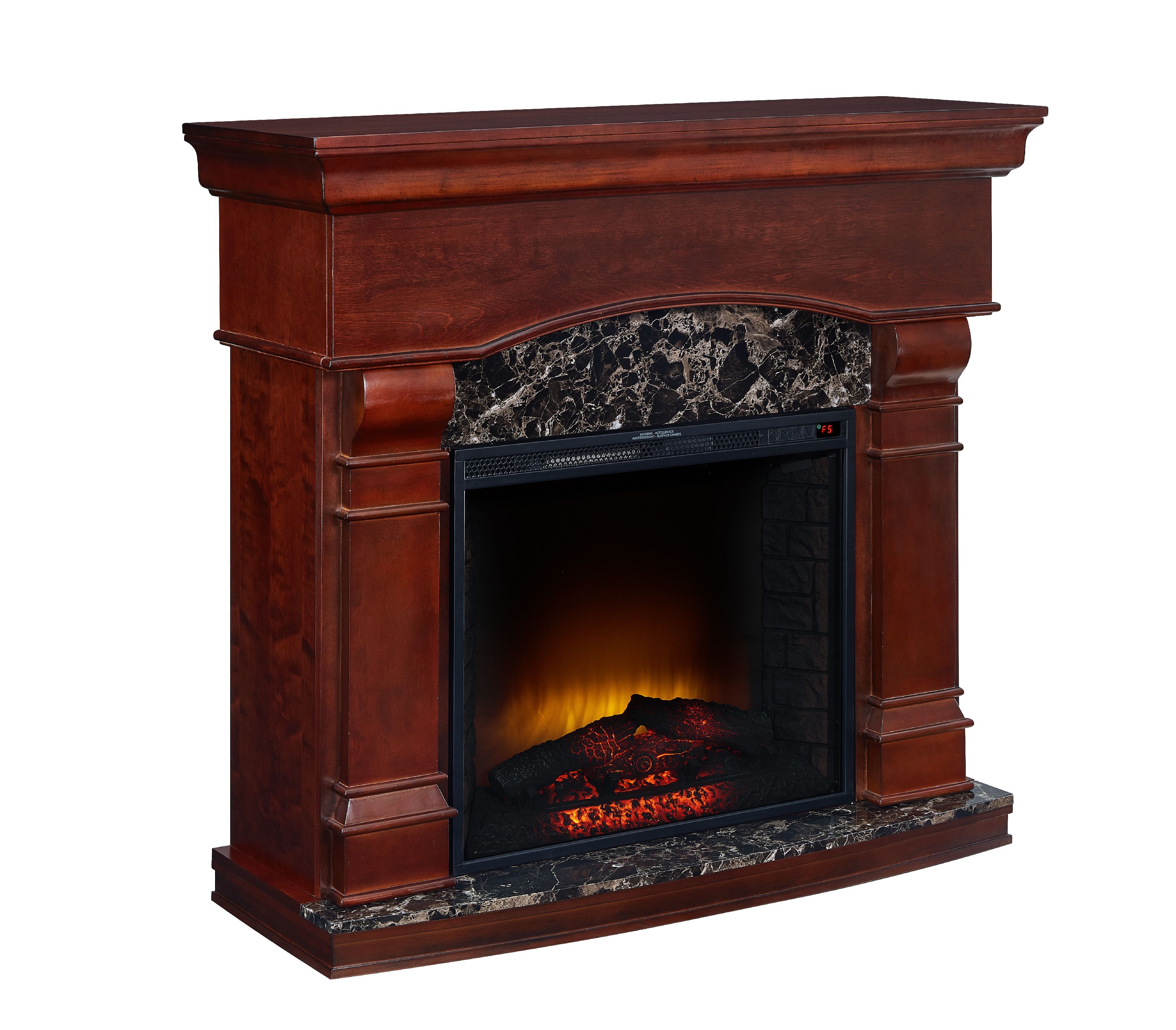 Bold Flame 47 inch Electric Fireplace in Walnut - image 3 of 5