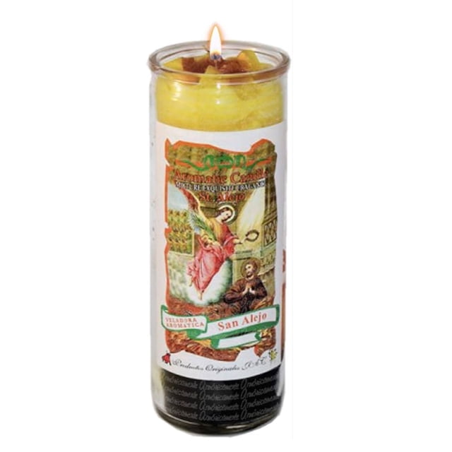 Veladora San Alejo | Retira Enemigos o Personas Indeseables, Remueve Energías Negativas, Vela Aromática de Intención Preparada