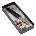 thumbnail image 1 of Pluma Pluma Exquisita Vintage Elegante Acero Inoxidable Escritura Suave Pluma Resistente Al DesgastePúrpura, 1 of 12