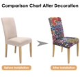 thumbnail image 6 of Set of 4 Stretch Dining Chair Covers, Bohemian Style Polyester Slipcovers Featuring Retro, Vintage, Nordic Style, Tribal Style, Rustic, Artistic Patterns, Washable and Removable, 6 of 6