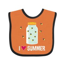 Inktastic I Love Summer Cute Fireflies Boys or Girls Baby Bib