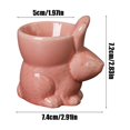 thumbnail image 5 of WYBXZ Ceramic Eggs Cup, Easter Bunny Porcelain Eggs Cup, Rabbits Ceramic Eggs Cup Desktop Home Decor, Cute Fresh Decorative Table Top Living Room Dining Room Tableware, 5 of 6