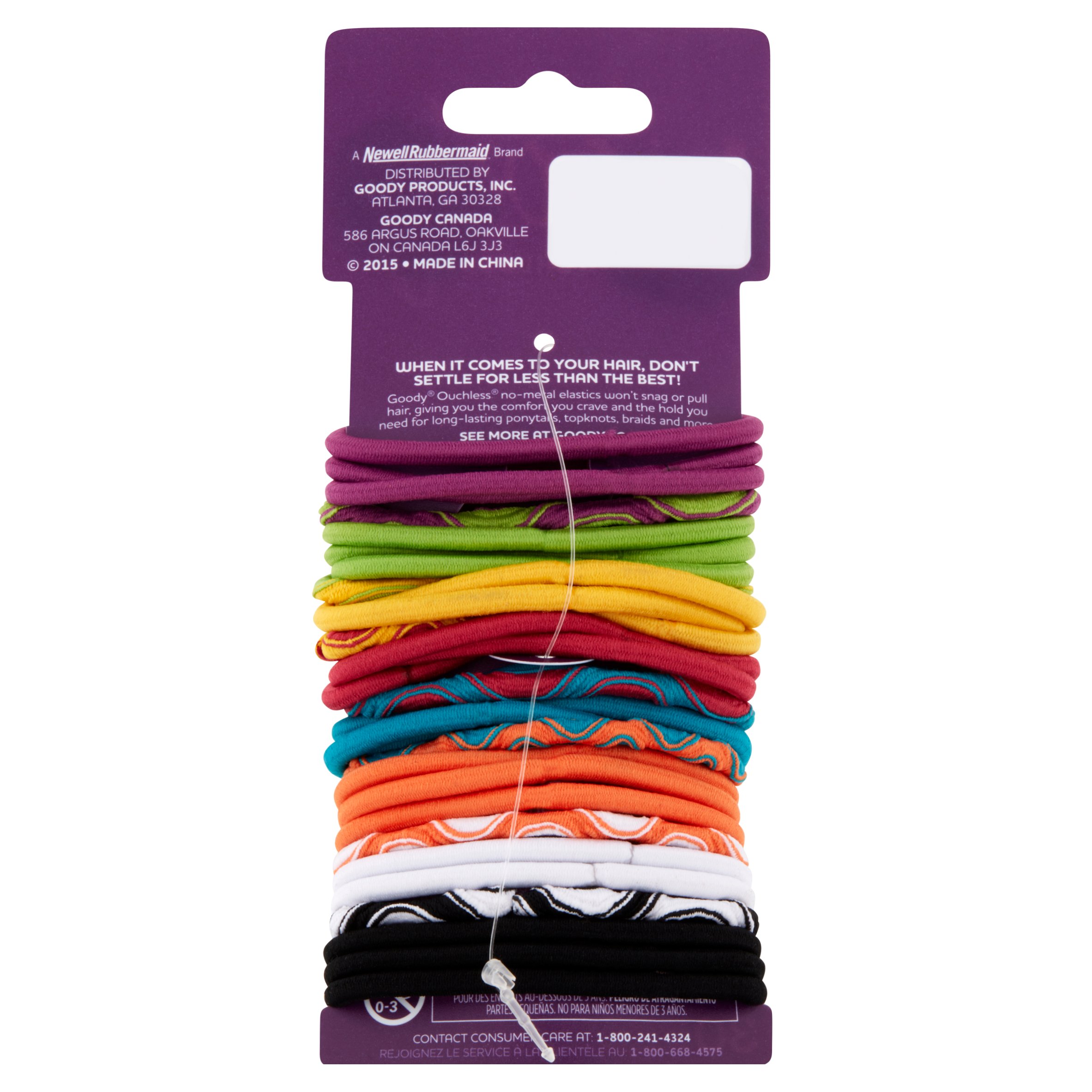 2 Pack Goody Ouchless No Metal Elastics Citrus Twist 30 Count