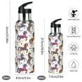 thumbnail image 2 of Yayeee 20oz Insulated Water Bottle Double Wall Stainless Steel with Flip Straw Lid, Rainbow Stars Pattern, 2 of 7
