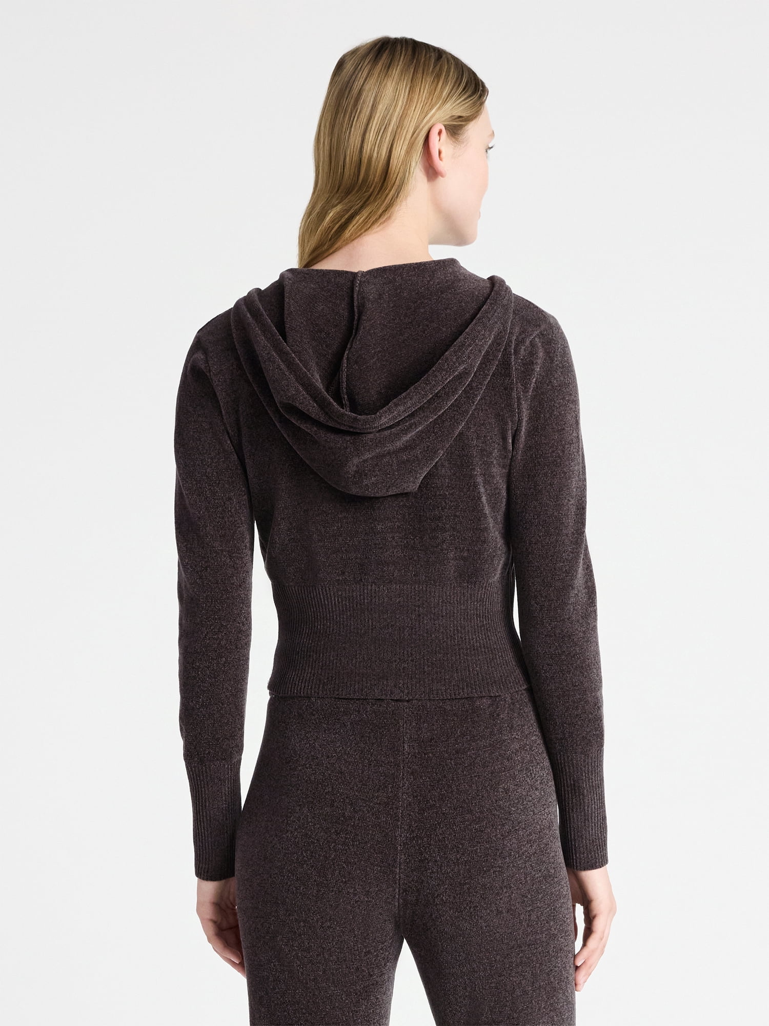 No Boundaries Chenille Zip-Up Hoodie, Women's