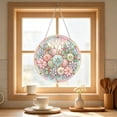 thumbnail image 5 of Flower Hanging Diamond Art Kits for Adults, 2D Pearl Diamond Art Suncatcher, 9.41inch Acrylic DIY Art Pendant with Hanging Chain for Window, Wreath, Xmas Party Display, 5 of 6