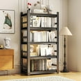 thumbnail image 6 of 5-Tier Metal Book Shelf, Heavy Duty Storage Shelving Unit, Adjustable Standing Book Shelves for Living Room, Bedroom, Office, Black, 6 of 7