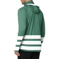 thumbnail image 6 of LTTVQM Unisex Adult UV Guard Long Sleeve Hooded Top Simple Horizontal Band Stripe Print Full Coverage Face Gaiter Design Light Thin Camping Fishing Wear Dark Green 4XL, 6 of 6