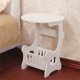 thumbnail image 1 of Mesita de noche con almacenamiento, mesa lateral compacta moderna para sofá, PVC blanco, 44x27x22 cm, fácil de montar para dormitorio, sala de estar o dormitorio universitario., 1 of 6