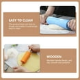 thumbnail image 4 of 2Pcs Silicone Dough Rolling Pins Kids Wooden Handle Baking Supply Tools, 4 of 6