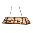 thumbnail image 5 of Meyda Tiffany 172576 Deer At Lake 6 Light 48" Wide Linear Pendant - Bronze, 5 of 7