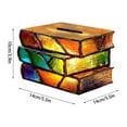 thumbnail image 3 of Stained Glass Book Bank Creative Rainbow Color Box For Kids & Adults Decorative Savings Container Idea, 3 of 6