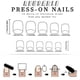 thumbnail image 3 of 24 Pcs Short Square False Nail Flowers Artificial Nail White French Tip Stick On Nail Glossy Press On Nail for Woman, 3 of 4