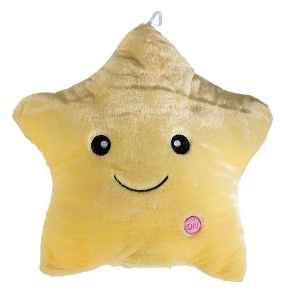40*35cm Colorful Body Pillow Star Glow LED Luminous Light Pillow Cushion Soft Relax Gift Smile 5 Colors Body Pillows