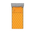 thumbnail image 2 of Star Bedding Set with Sheet & Covers, Small Large Star Pattern in Vivid Color Starry Night Sky Polka Dot Ornament Print, Printed Bedroom Decor 2 Shams, 4 Sizes, Yellow Orange, by Ambesonne, 2 of 3