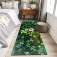 thumbnail image 5 of St. Patrick's Day Washable Area Rug&nbsp;2x6ft Dreamy Smiling Gnome Spring Shiny Green Lucky Shamrocks Soft Rectangle&nbsp;Rugs for Living Room, Non Slip Carpet for Bedroom&nbsp;Entryway Dining Room, 5 of 9