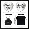 thumbnail image 2 of 2Set Love Forever Love Heart Pocket Hug Token Long Distance Relationship Gifts Double Sided Engraved Hug Token Coins Keepsake with PU Leather Keychain for Family Friend Lover Graduation, 2 of 7