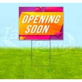 thumbnail image 1 of Opening Soon Bright V2 (18" x 24") Yard Sign, Includes Metal Step Stake, 1 of 6