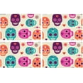 thumbnail image 4 of EREHome Colorful Cute Skull Placemat Plate Holder Set of 4, Table Mats Protector 12x18 inch, 4 of 5