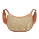 thumbnail image 1 of Bolso hobo de paja de verano con cremallera de embrague para mujer a la moda para regalo (marrón), 1 of 9