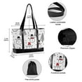 thumbnail image 2 of FORMRS Laptop Tote Bag for Women with 15.6" Computer Compartments Handbag, Black Cartoon Snowmen, 2 of 7