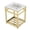 White / Polished Brass, variant on Kingston Brass VWP2522W4A2 Quadras 25" Ceramic Console Sink with Steel Base and Shelf (4-Inch, 3-Hole), White/Polished Brass