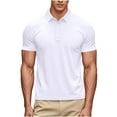 thumbnail image 4 of lcziwo Clearance Sales Today Sales Prime Polos Shirts for Men and Women Button Down Dressy Casual Lapel Short Sleeve Work Tops Plus Size Loose Fit Comfy Quick Dry Golf Tee Shirts White M, 4 of 9