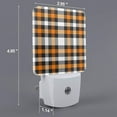 thumbnail image 2 of Bingfone Orange Plaid Print Night Lights Plug into Wall,Dusk to Dawn,Bright Nightlight Auto-On/Off, for Adults Kids Room Bedroom Bathroom Hallway Kitchen, 2 of 7