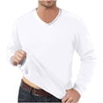 thumbnail image 6 of Blekii Men's V-Neck Thermal Shirt, Fleece Lined Base Layer Top, Thickened Warm Undershirt for Winter, Soft Brushed Interior, Comfortable for All-Day Wear, Essential Cold Weather, 6 of 6