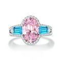 thumbnail image 4 of 925 Silver Ring Women Gorgeous Cubic Zirconia Engagement Jewelry Sz 6-10, 4 of 5