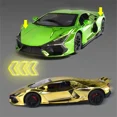 thumbnail image 2 of 1:24 Revuelto Alloy Electroplating Sports Car Model Diecast Metal Toy Racing Vehicles Car Model Simulation Kid ornament gifts Green-boxed, 2 of 6