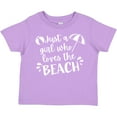 thumbnail image 3 of Inktastic Just a Girl Who Loves the Beach Girls Toddler T-Shirt, 3 of 5