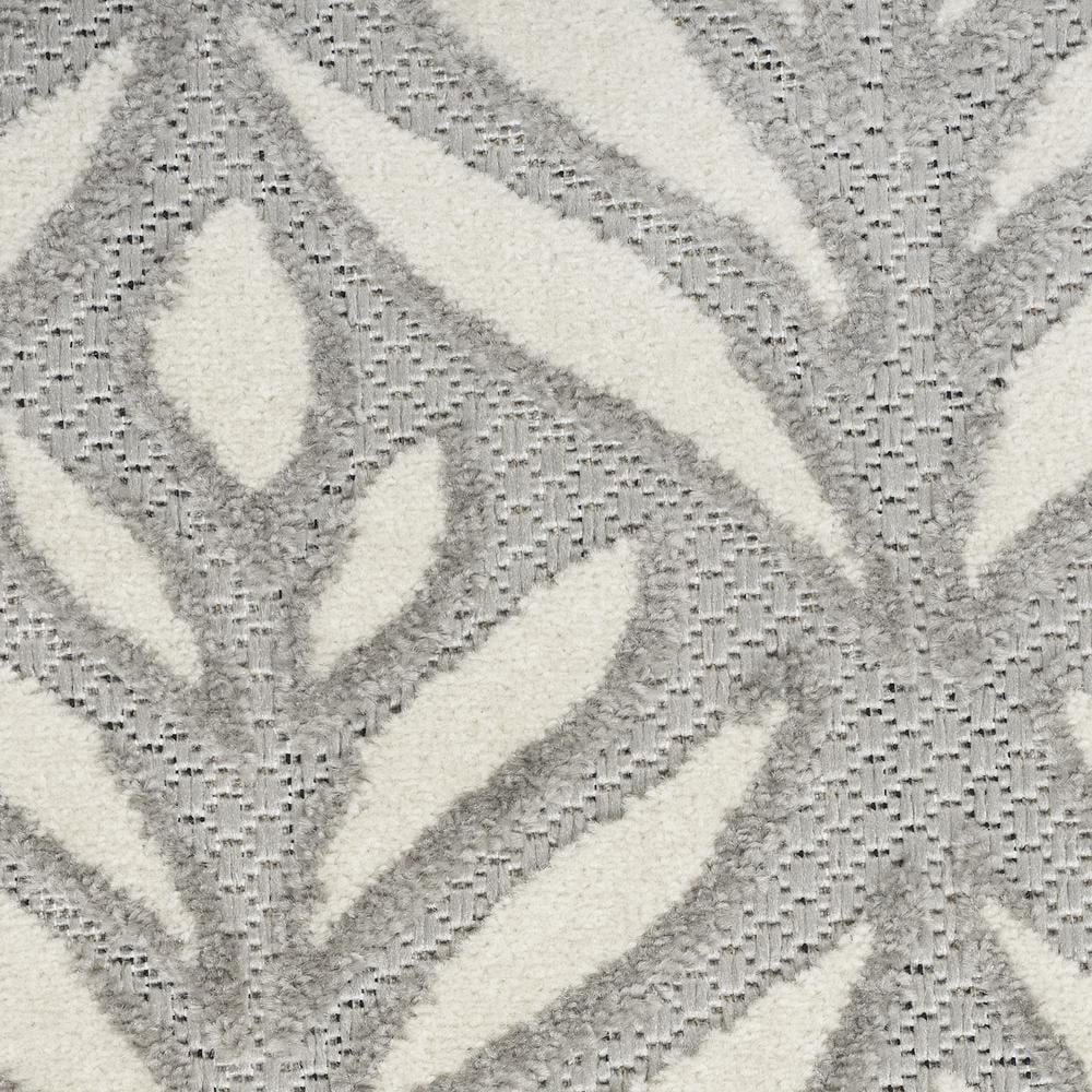 Nourison Aloha Indoor/Outdoor Grey 6' x 9' Area Rug, (6x9)
