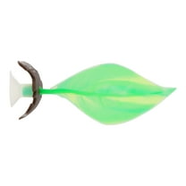 Unique Bargains Betta Fish Bed Set Betta Leaf Bed Silicone Betta Hammock Glowing Aquarium Decor Betta Fish Supplie Green