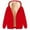 Z07 Red, variant on LEKDFST Women's Full Zip Jacket Solid Sherpa Lined Jacket for Women Fall Winter Warm Hooed Coats with Pockets Beige L