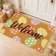 thumbnail image 5 of Tuvgenk Khaki Welcome Easter Egg Door Mat 15.7x23.6in Absorbent Quick Dry Non Slip Durable, 5 of 6