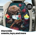 thumbnail image 5 of Gaeub Colorful Rose Bird Print Anti-Kick Storage Mat for Car Seats 2 Pcs, Car Kick Mats with 3 Pocket Protector, Essential Car Seat Protector for Child Car Seat,Car Seat Protector, 5 of 8