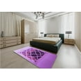 thumbnail image 5 of Ahgly Company Machine Washable Indoor Rectangle Transitional Violet Purple Area Rugs, 8' x 12', 5 of 7