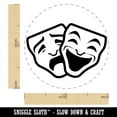 thumbnail image 2 of Drama Tragedy Comedy Masks Theater Self-Inking Rubber Stamp Ink Stamper - Black Ink - Medium 1 Inch, 2 of 7