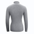 thumbnail image 7 of snowsong Thermal Underwear for Women,2024 New Women's Solid High Neck Slim Knit Long Sleeve Warm Top Bottom Shirt,Knit Top,Undershirts Long Sleeve,Casual Tops,(Clearance) Gray S, 7 of 7