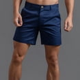 thumbnail image 4 of zeranth Men Summer Cargo Shorts Mid-rise Button Zipper Fly Pockets Shorts Solid Color Straight Leg Casual Short Pants Streetwear, 4 of 7