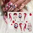 thumbnail image 3 of Halloween Nail Art Sticker Set - 6 Sheets Of Spooky Designs With Pumpkins, Bats, Ghosts & Spider Webs - Matte Finish, Easy Apply For Diy Manicures, 3 of 5