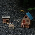 thumbnail image 4 of Mini Light Up LED Log Cabin Outdoor Fairy Garden House Rustic Wood Dollhouse Landscape Decor, 4 of 6