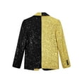 thumbnail image 4 of YIZYIF Kids Boys Sparkle Sequins Jacket Long Sleeve Glittery Coat Wedding Prom Birthday Party Blazer Outerwear Gold&Black 6, 4 of 5