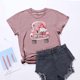 thumbnail image 5 of Fiudx Tops para Mujer Mujer Casual Día de San Valentín Manga Corta Impresión Digital Cuello Redondo Suelta Camiseta Blusa Tops, 5 of 5