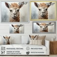 thumbnail image 4 of Designart "Alpaca Portrait Beige II" Animals Floater Framed Wall Art Print, 4 of 7