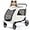 White, variant on Memoryfield Extra Large Dog Stroller for Large Dogs up to 176 lbs, Heavy Duty Pet Stroller with All-Terrain Wheels, Foldable, Foot Brake & Storage Basket, White