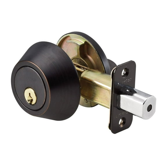 Master Lock Aged Bronze Finished Single Cylinder Door Deadbolt