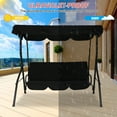thumbnail image 2 of YRLLENSDAN Alloy Steel Outdoor Porch Swing with Removable Cushions and Canopy, Black, 2 of 7