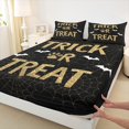 thumbnail image 3 of Feelyou Trick or Treat Full Size Sheets, Halloween Bat Animal Bed Sheets, Teens Boys Girls Kids Sheet Sets, Lightweight Room Decor, 4 Pieces, 3 of 7